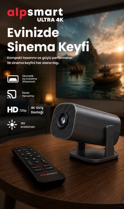 ALPSMART AS586 ANDROİD LED PROJEKSİYON