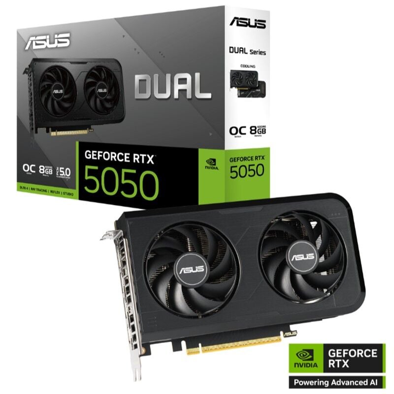 ASUS GEFPRCE DUAL-RTX5050-O8G 8GB GDDR6 128BIT 1XHDMI 3XDP EKRAN KARTI