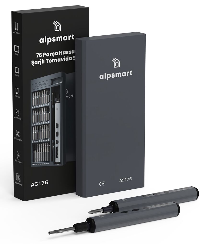 ALPSMART 76 PARÇA HASSAS ŞARJLI TORNAVİDA SETİ