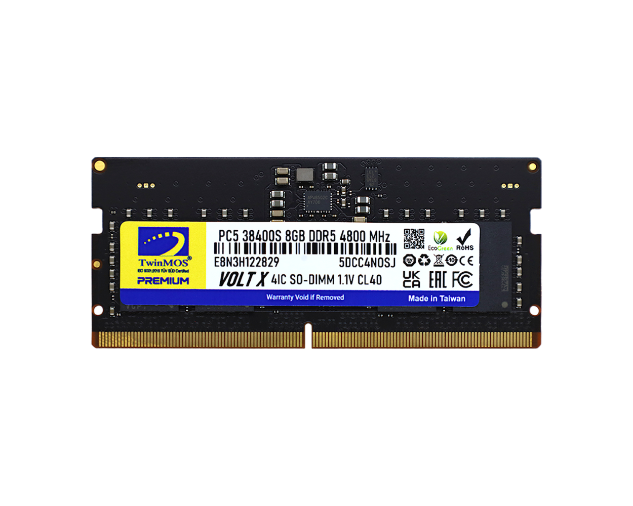 TWINMOS TMD58GB4800S40 8GB DDR5 4800Mhz Notebook Bellek
