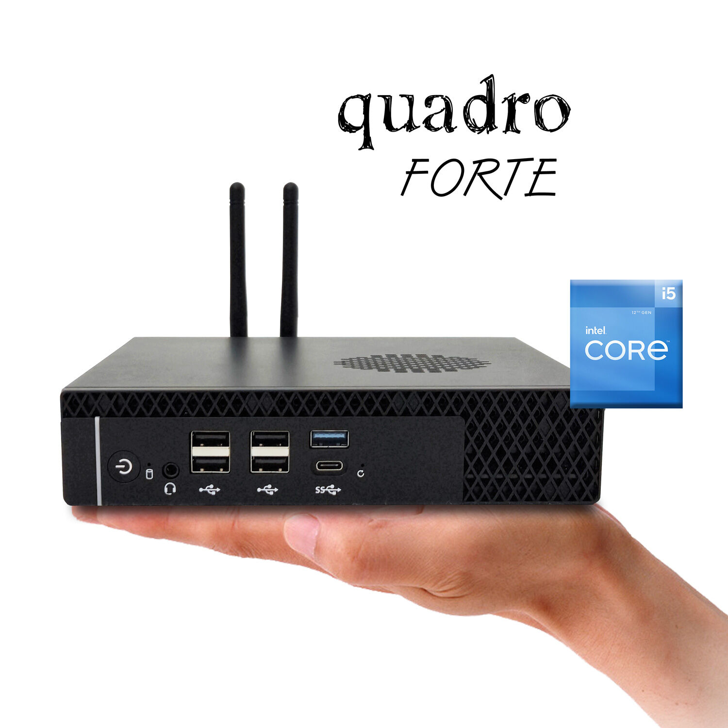 QUADRO FORTE 224165 i5-12450H 16GB 512GB SSD DOS Siyah Mini Bilgisayar