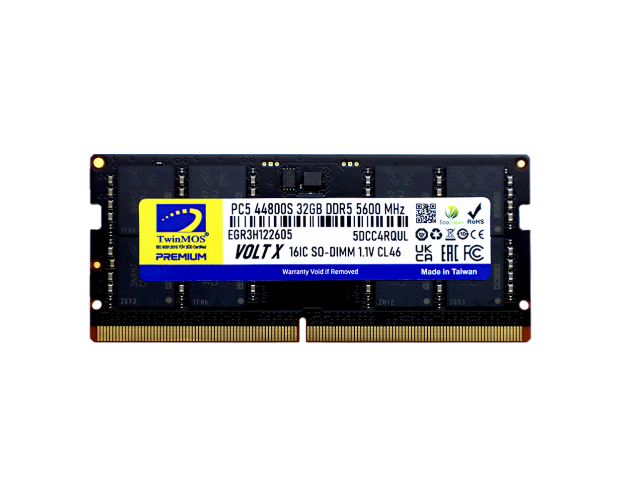 TWINMOS TMD532GB5600S46 32GB (Tek Parça) DDR5 5600MHz Notebook Bellek