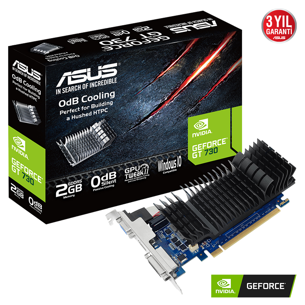 ASUS GT710-SL-2GD5-BRK-EVO 2Gb DDR5 64Bit  1xD-SUB 1xHDMI 1xDVI