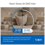 TP-LINK Tapo TC72 (C220), 2K QHD 4,0Mpix, İç Mekan WiFi, 9Mt. Gece Görüşü, 360 Dönüş, İki Yönlü Ses Güvenlik Yapay Zeka Destekli Kamera
