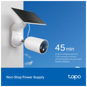 TP-LINK Tapo TC85 KIT (C425 KIT), 2K QHD, 4,0Mpix, Dış Mekan, IP66, WiFi, 15Mt. Renkli Gece Görüşü, İki Yönlü Ses, Yapay Zeka Destekli, Güneş Enerjili Güvenlik Kamerası Kiti