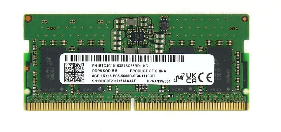 MICRON 8GB DDR5 5600MHz Notebook Bellek Bulk