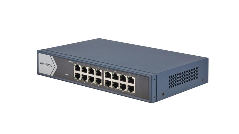 HIKVISION DS-3E0516-E(B) 16 Port Gbit Desktop Yönetilemez Metal Kasa Switch