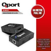QPORT Q-HEX3 CAT6 60MT (2Lİ) HDMI EXTENDER
