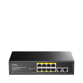 CUDY FS1010PG 10 Port Mbit 8 Port PoE+ 120W 2xGbit Uplink Desktop Yönetilemez Metal Kasa Switch