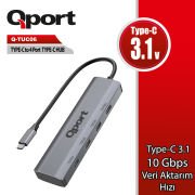 QPORT Q-TUC06 4 PORT TYPE-C TO TYPE-C ÇOKLAYICI