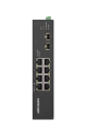 HIKVISION DS-3T0510HP-E/HS 10 Port Gbit 8 Port PoE 120W 2xSFP Uplink Endüstriyel Yönetilemez Metal Kasa Switch