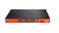 Wi-Tek WI-PS526GH 26 Port Mbit 24 Port PoE+ 185W 1xGbit+1xSFP Uplink Rackmount Yönetilemez Switch