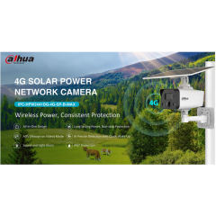 DAHUA IPC-HFW2441DG-4G-SP-B-MAX  4Mpix, 3,6mm   Lens, H265+, 30Mt Gece Görüşü, Dahili Mikrofon, IP67,  Solar(Güneş Enerjili) IP Kamera