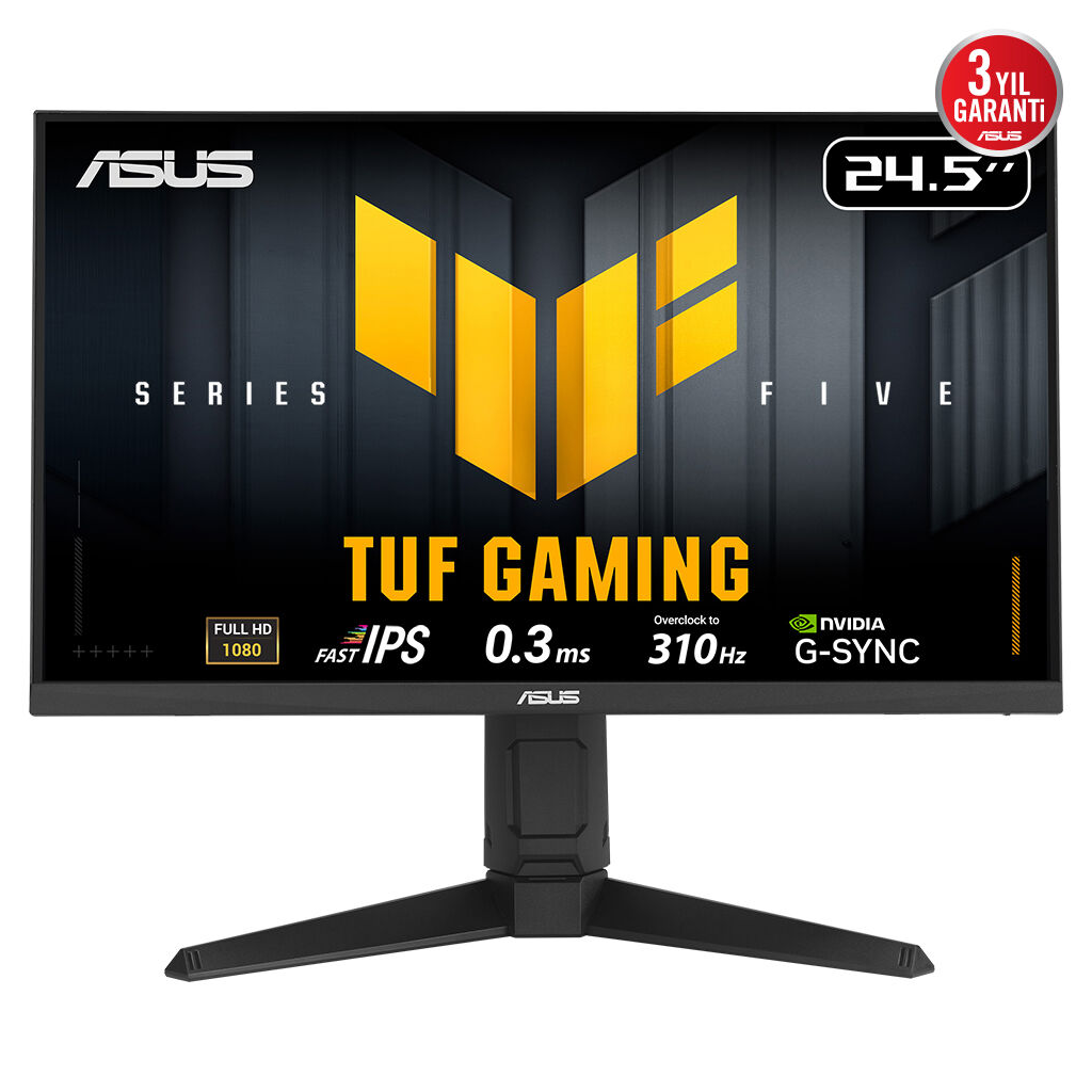 ASUS TUF GAMING VG259QMRL5A 24,5'' 0.3ms, 310Hz, Full HD, DP, 2xHDMI, Hoparlör, Pivot, Fast IPS LED, ELMB Sync Premium, GAMING Monitör