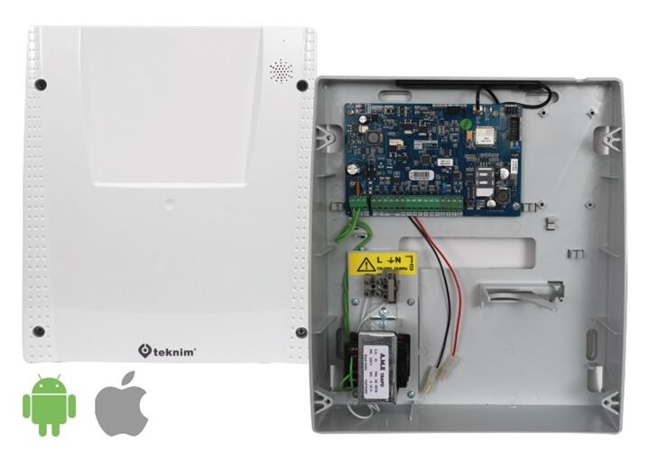 TEKNİM TSP-5324 GSM/GPRS Lİ 4+4 ZONLU ALARM PANELİ, KEYPAD HARİÇ