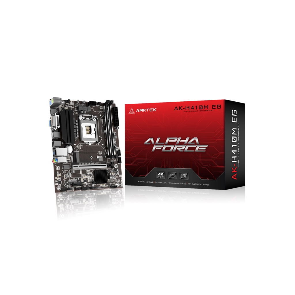 ARKTEK ALPHA FORCE, AK-H410M EG VA, 2xDDR4, M.2, D-Sub, HDMI, 10.Nesil, LGA1200 Soket, Anakart