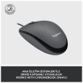 LOGITECH 910-006652, M100 Siyah, USB Kablolu, 1000dpi, Optik, 3 Tuşlu, Mouse