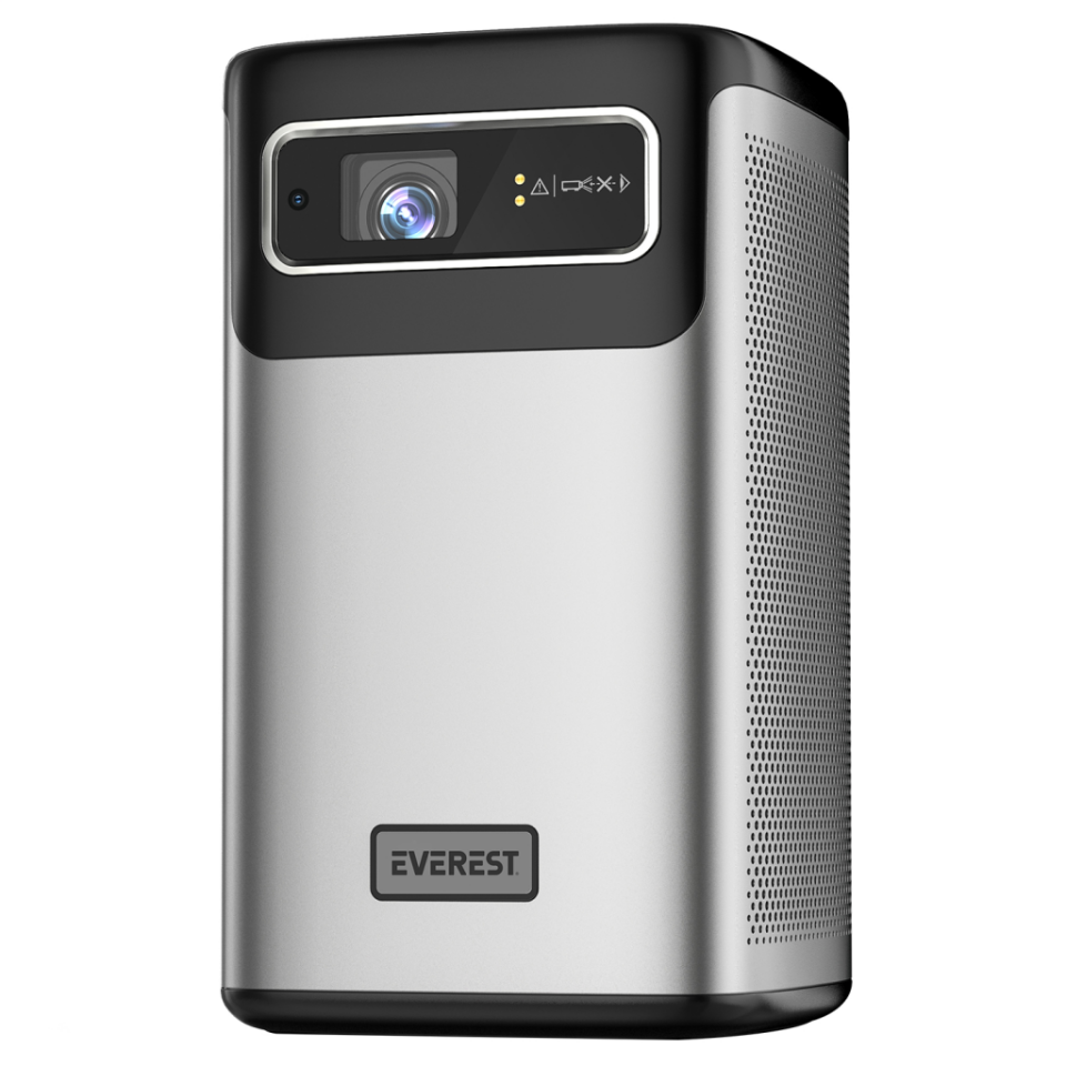 EVEREST PJ-DLP21, Gri, 5400 Lümen, 4K Destekli, 1xType-C, 1xHDMI, 1xUSB, WiFi, Bluetooth, 30.000 Saat Led Ömrü, 2x5W Speaker, 8000mAh Batarya, Taşınabilir, Android 9.0, 4K Projeksiyon Cihazı