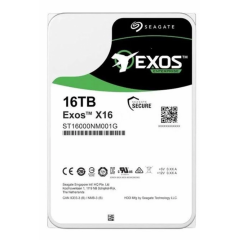 SEAGATE EXOS X16, ST16000NM001G, 3.5", 16TB,  256Mb, 7200 Rpm, 7/24 Enterprise, DATA CENTER-GÜVENLİK-NAS-SERVER, HDD