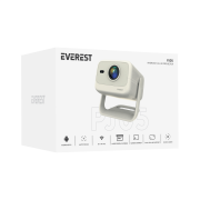 EVEREST PJ05, 400 LED Lümen, 1920X1080P, 1xHDMI, 1xUSB, RJ45, WiFi 6, Bluetooth, 30.000 Saat Led Ömrü, 1.5W Speaker, Android 9, 4K Destekli Projeksiyon Cihazı