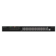 RUIJIE REYEE RG-ES126FGS-LP 24 PORT 10/100 + 2X RJ45 /1X1GB SFP UPLINK COMBO 180W POE RACKMOUNT SWITCH