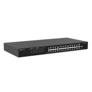 RUIJIE REYEE RG-ES126FGS-LP 24 PORT 10/100 + 2X RJ45 /1X1GB SFP UPLINK COMBO 180W POE RACKMOUNT SWITCH