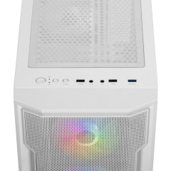 GAMDIAS ATHENA M6 Lite WH, 750W, 80+ Bronze, Tempered Glass, Mesh, ARGB, ATX, White Edition, GAMING KASA