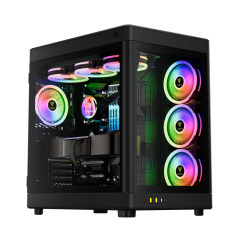 GAMDIAS NESO P1, Tempered Glass,  Type-C, 850W, 80+Bronze, ATX, Black Edition, GAMING KASA