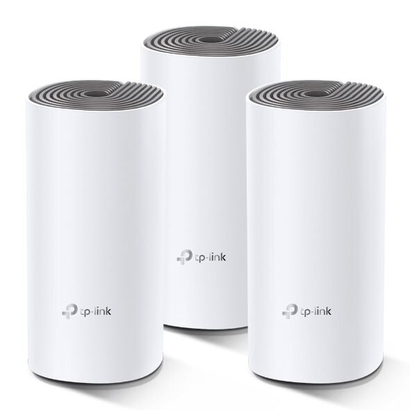 TP-LINK Deco E4(3-pack) 2 Port 10/100Mbps AC1200 2 Anten Masaüstü Tüm Ev Mesh Wi-Fi Sistemi
