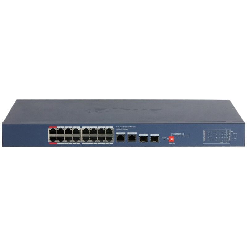 DAHUA CS4220-16GT-240 16 PORT GIGABIT + 2XGB RJ45/2XGB SFP UPLINK CLOUD YÖNETİLEBİLİR 240W POE RACKMOUNT SWITCH