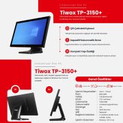 TIWOX TP-3150 PLUS I7 5.GEN 8GB/128GB SSD 21.5'' ENDÜSTRİYEL POS PC