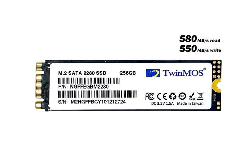 TWINMOS NGFFEGBM2280 M.2 256GB (580/550MB/s) PCIe SATA (3D NAND) SSD Disk (22x80MM)