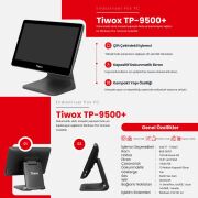 TIWOX TP-9500 PLUS I7 5.GEN 8GB/128GB SSD 15.6'' ENDÜSTRİYEL POS PC