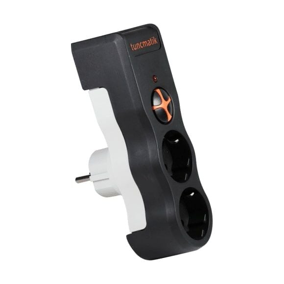 TUNÇMATİK POWERSURGE TSK19022 1050 JOULES 2'Lİ SİYAH AKIM KORUMALI PRİZ