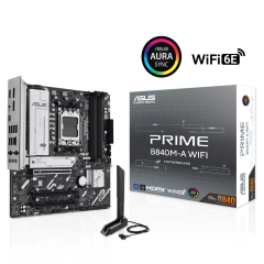 ASUS PRIME B840M-A WIFI, 4xDDR5, 3x M.2, HDMI, 2x DP, Type-C, WI-FI 6E, Bluetooth 5.3, AM5 Soket GAMING Anakart