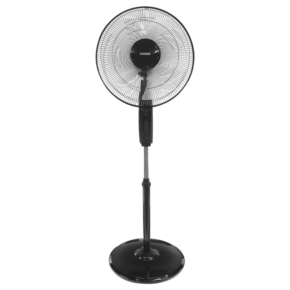 EVEREST FAN11, SİYAH, CoolAir, 3 Kademeli Hız, 16" Kanat, 45W, Otomatik Salınım, Yükseklik Ayarlı, AC220, Vantilatör