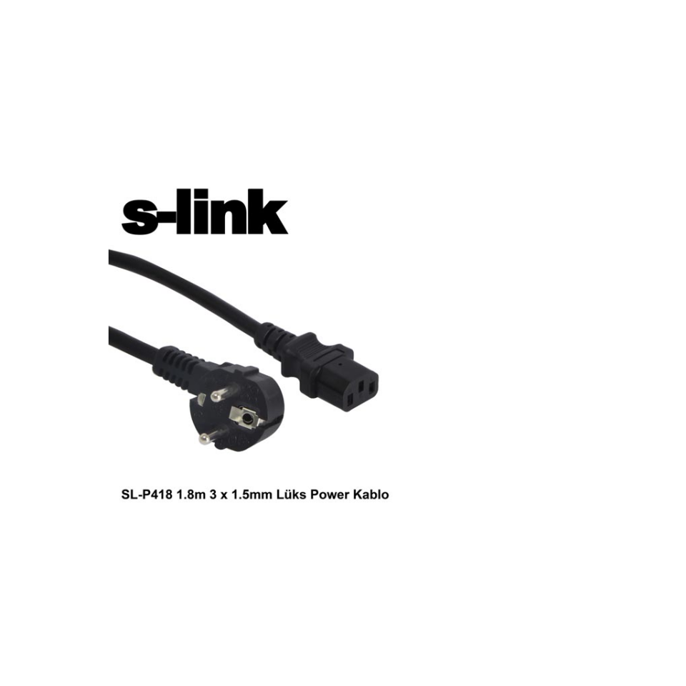 S-LINK SL-P418, Power Kablosu, 1.5mm, 1.8mt