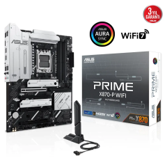 ASUS PRIME X870-P WIFI, 4xDDR5, 4xM.2, HDMI, DP, Type-C, Wi-Fi 7, Bluetooth v5.4, AM5 Soket GAMING Anakart