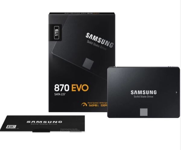 SAMSUNG MZ-77E1T0BW 870 EVO 2.5'' 1TB (560/530MB/s) SATA SSD Disk