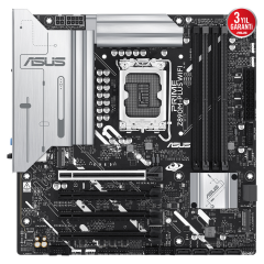 ASUS PRIME Z890M-PLUS WIFI, 7600MHz, 4xDDR5 3x M.2, HDMI, DP, Type-C, Wi-Fi 7, Bluetooth 5.4, Intel Core Ultra CPU(Seri 2), LGA1851 Soket, Gaming Anakart