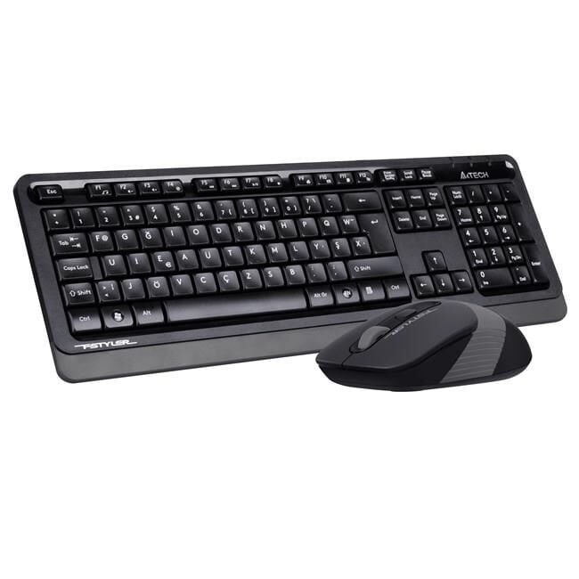 A4 TECH FG1010 F Türkçe Kablosuz (F KLAVYE) Gri 2000dpi Klavye+ Mouse