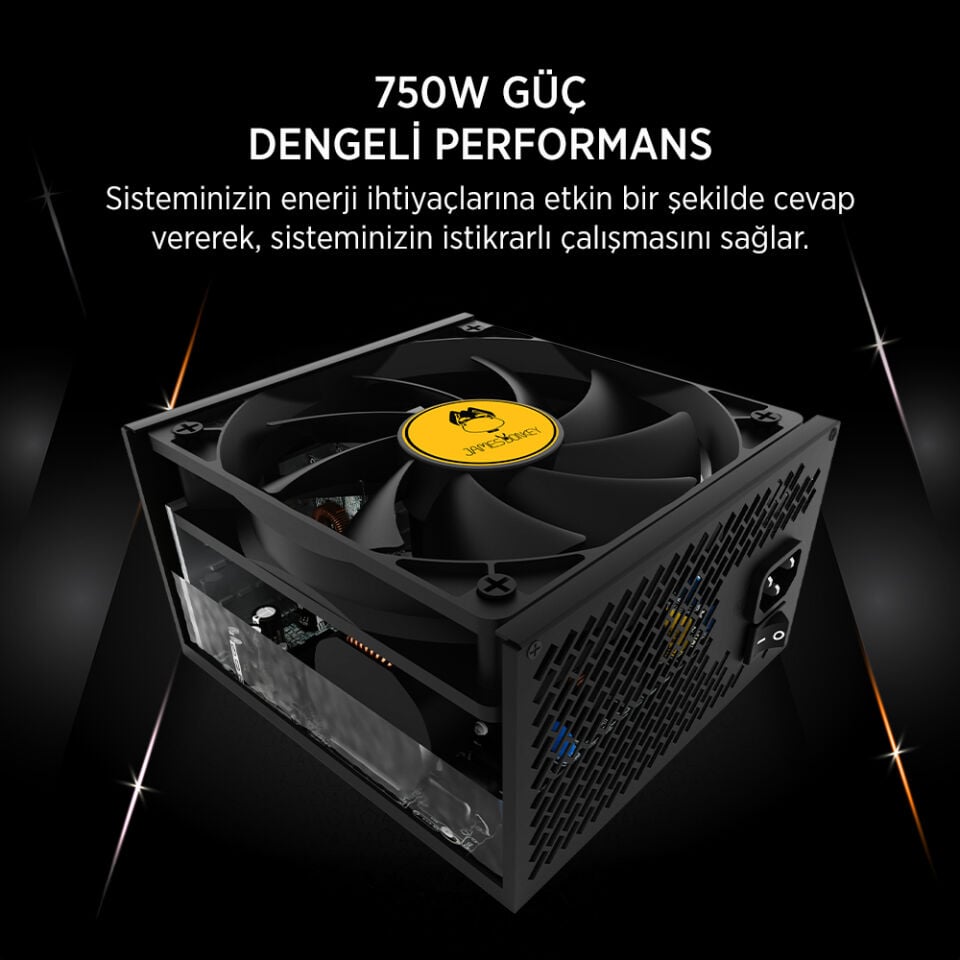 JAMES DONKEY JDP750 APFC 12CM 80+ BRONZE 750W PSU