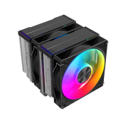 SAMA A60L, Black, 2x120mm ARGB Fan, Kule Tipi Hava Soğutma, 6 adet Gelişmiş Nikel Kaplı Bakır Isı Borusu, CPU Fan (AMD ve INTEL Tüm işlemciler ile uyumlu)