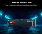 SAMSUNG MZ-V9P1T0BW 990 PRO M.2 1TB (7450/6900MB/s) PCIe + NVMe SSD Disk (22x80mm) Gaming Type