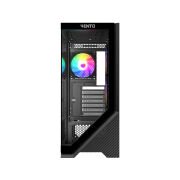 VENTO VG4202FL 750W 80+ BR GEN5 4x12CM RGB FAN E-ATX TEMPERLİ CAM 2xUSB2.0/1xUSB3.0 SİYAH GAMING KASA
