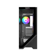 VENTO VG4202FL 750W 80+ BR GEN5 4x12CM RGB FAN E-ATX TEMPERLİ CAM 2xUSB2.0/1xUSB3.0 SİYAH GAMING KASA