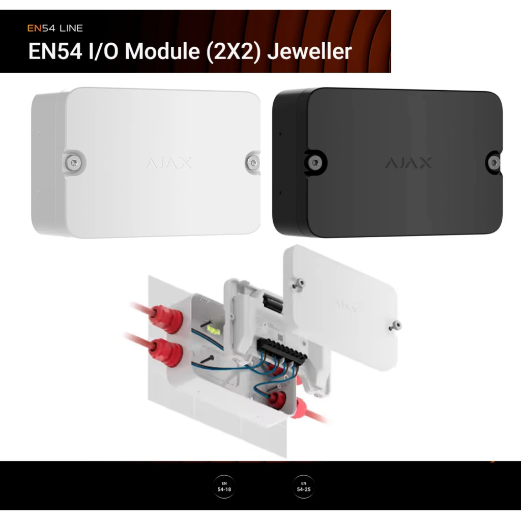 AJAX EN54 I/O Modül BEYAZ