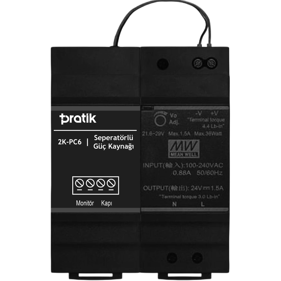 PRATİK KART (2K-PC6) SEPERATÖRLÜ GÜÇ KAYNAĞI ( 20 DAİREYE KADAR )