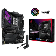 ASUS ROG STRIX Z890-E GAMING WIFI, 8800MHz, 4xDDR5, 7x M.2, HDMI, DP, 2xThunderbolt, 4xType-C, Wi-Fi 7, Bluetooth 5.4, Intel Core Ultra CPU(Seri 2), LGA1851 Soket, Gaming Anakart