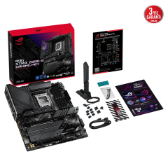 ASUS ROG STRIX Z890-E GAMING WIFI, 8800MHz, 4xDDR5, 7x M.2, HDMI, DP, 2xThunderbolt, 4xType-C, Wi-Fi 7, Bluetooth 5.4, Intel Core Ultra CPU(Seri 2), LGA1851 Soket, Gaming Anakart